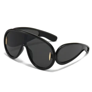 Sunglasses Fashion UV400 PC Wide Mirror Legs Personalised Luxury Unisex One Piece Oversized Frame
