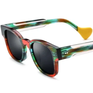 Sunglasses High End Acetate UV400 TAC Lenses Custom Logo Durable Lightweight Retro Fashion Unisex Glasses Frame