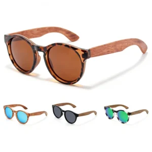 Sunglasses Round Shape UV Protective Sun Glasses Safe Plastic Front for Outdoor Hiking