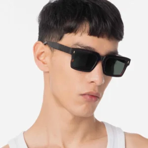 Sunglasses Square Original Design Transparent Gray Frame Shades Rice Nails Custom Logo Men Eyewear Women SZ1001