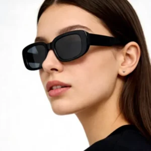 Sunglasses Square Rectangular Frame Customized Plastic UV Protective Sunglasses