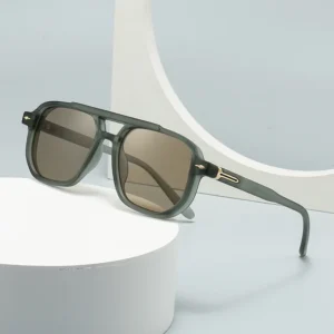 Sunglasses Women Pilot Driving UV400 Sunshade Double Bridge Square Frames Designer Sunglasses Men