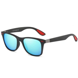 Super Light TR90 Frame Men’s Sunglasses Polarized UV400 Lenses for Driving Blue Coffee Gray