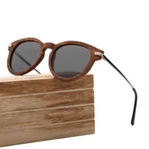 Sustainable Beech Kosso Walnut Metal Wooden Bamboo Sunglasses Ti fly Sunglasses Custom Logo