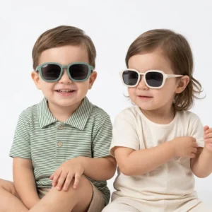 TAC Polarized Anti Radiation Full Rim Soft TPE Flex Frame Sunglasses for Children & Kids Outdoor Use