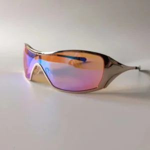 TAC Polarized Sun Glasses Men’s Women’s Trendy Large Frame One Piece Outdoor Driving Travel Metal Sunglasses