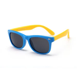 TAC Sunglasses Polarized Rectangle Frames in White Green UV400 Eyewear for Boys Girls Babies