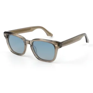 TFB SK 3033 Men’s UV400 Polarized UV Protection Fashion Gradient Full Rim Square Frame Acetate Sunglasses