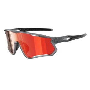 TR90 Big Frame PC Lens Sports Sunglasses UV400 Mirrored Impact Resistant for Mountain Cricket Riding with Case