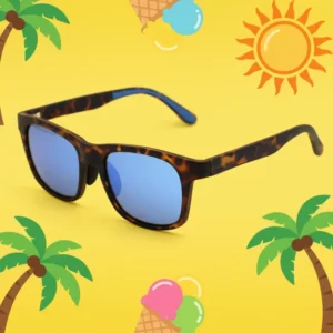TR90 Frame Unisex Sunglasses Retro Full Rim Custom Logo Polarized Glass Lens UV400 Protection Lightweight