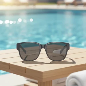 TR90 Lightweight Rectangle Sunglasses with Custom Logo High Quality Comfortable Polarized TAC Lens for Men and Women