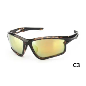 TR90 Men’s Sunglasses Leopard Frame Sports Road Bike UV Protection Polarized Lenses Waterproof for Running Fishing