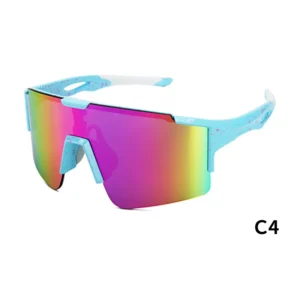 TR90 Outdoor Sport Sunglasses Large Windproof Bike Cycling UV Protection Polarized Anti-blue Full Rim Lenses