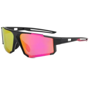 TR90 Polarized Half-frame Plated Real Film Personalized Fashion Running Sports Mountaineering Windproof UV-proof Sunglasses