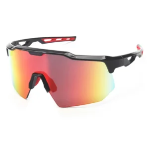 TR90 Semi Rimless Frame Windproof UV400 Protection Mirrored Lenses Sport Eyewear Climbing Running Sunglasses MTB Road Bike