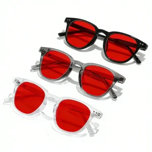 TR90 Sports Gaming Glasses Red Lens Anti Glare Tinted Anti Blue Light Eyewear