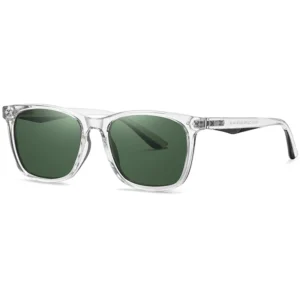 TR90 Sunglasses Transparent Coffee Champagne Frame Square Tac Lenses Vintage for Fishing Eye Protection Polarized