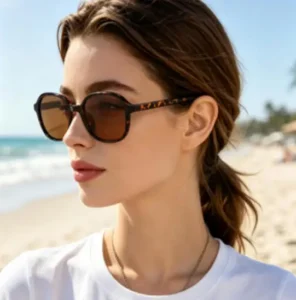 TR90 Trend Sun Glasses Women’s UV Resistant Retro Round Frame Polarized Men’s Sun Glasses
