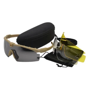 Tactical Ballistic PC Eyeshield UV400 Green Lens Adult Shooting Sunglasses