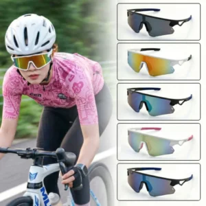 Temple Adjustable Polarized TR90 Frame Outdoor Sports Unisex UV400 Bicycle Cycling Sunglasses
