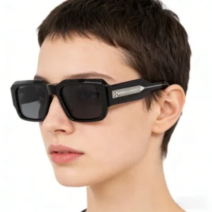 Thick Acetate Classic Square Polarized Sunglasses Women Men Outdoor Design Custom Logo TAC Lens Eyewear
