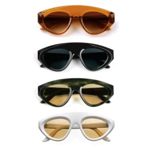 Thick Frame Cat Eye Polarized Acetate Sunglasses Men Women