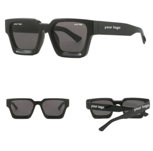 Thick Square Custom UV400 Sunglasses With Gold Frame And TAC Lenses Light Weight Comfortable Unisex Designer Fashion Shades