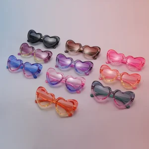 Toddler Heart Shaped Sunglasses for Girls Kids Vintage Sunglasses for Children
