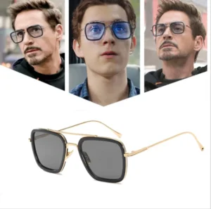 Tony Stark Fishing Sunglasses Square Outdoor Sport Fishing Glasses Men Spider Edith Glasses Sports Glasses