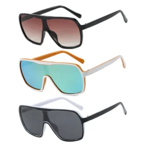 Trend Fashion Retro Square Big Frame UV 400 Plastic Sun Glasses Outdoor Cycling Sunglasses for Men and Women