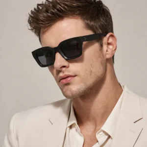 Trending Black UV400 Polarized Men’s Sunglasses Oversized Square Unisex Custom Design Sunglasses Manufacturer