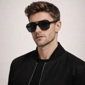 Trending Fashion Polarized Sun Glasses Custom Logo Retro Designer Double Bridge Men’s Women’s Shades Sunglasses