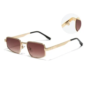Trending Luxury Style High Quality Metal Square Small Frame Retro Sun Glasses Women Men Fashion Sunglasses Driving Shade