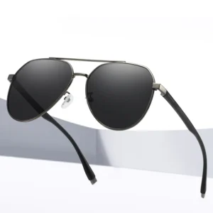 Trending Men’s Fashionable Polarized Sunglasses TAC Lenses UV400 Metal Driving Sunglasses Retro Casual Toad shaped Sunglasses