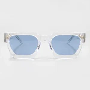 Trendy Acetate Sunglasses Thick Square Frame Blue Gold Red Yellow UV400 Protection Polarized Lenses for Unisex Eyewear