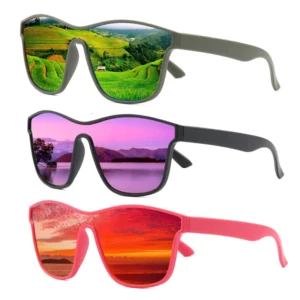 Trendy Brand Running Glasses Polarized Mirror One Piece Tac Lens Sports Sunglasses Mountain Bike Riding Sports Sun Glasses