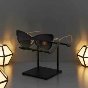 Trendy Cat Eye Vintage Metal Eyeglasses Frame Magnetic Clip on Sunglasses for Women