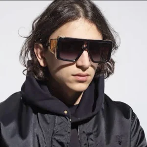 Trendy Fashion Sunglasses Women Shade High Quality Steampunk Sun Glasses One Piece square Frame Oversized Y2K Sunglasses Men