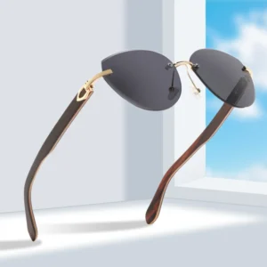 Trendy High Quality Square Frame Sunglasses Black Wooden Sunglasses with Classic Style Polarized Sunglasses