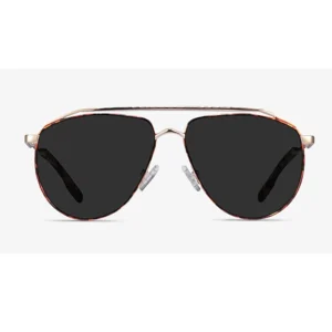 Trendy Luxury Aviation Double Bridge Polarized UV400 Metal Sunglasses for Men