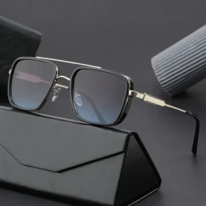 Trendy Metal Square Steampunk Sunglasses Custom Logo Metal Shades Sun Glasses