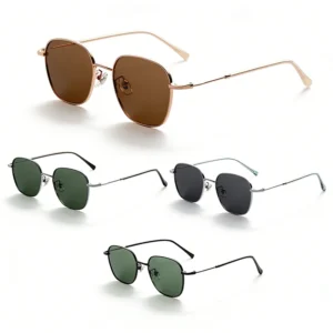 Trendy Metal Sunglasses UV400 Protection Lightweight Frame Perfect for Driving and Outdoor Sports
