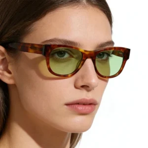 Trendy Narrow Oval Acetate Sunglasses 3D Metal Logo Y2K Style with Metal Decoration Custom Logo Options