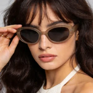 Trendy Oval Unique Pc Frame Sunglasses Fashion Ladies Elliptical Polarized Customized Logo Sun Glasses