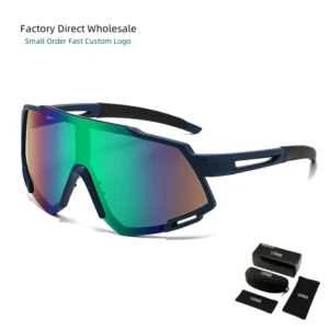 Trendy Oversize Colored Lenses Outdoors Cycling Goggles Men Sports Sunglasses