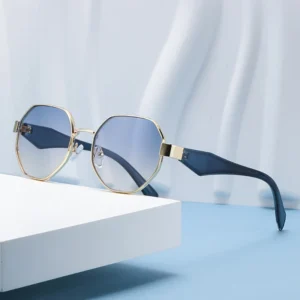 Trendy Polygonal Women’s Fashion Sunglasses Metal Alloy Frame PC Lenses UV400 Driving