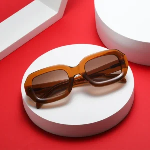 Trendy Rectangular Acetate Sunglasses