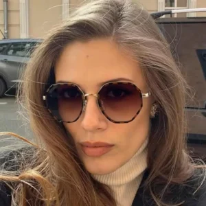 Trendy Small Frame Octagon Sunglasses Women Luxury Vintage Polygon Driving Sun Glasses Classic Metal Shades for Male