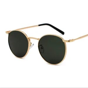 Trendy Sunglasses Custom Logo Round Frame Metal Sun Glasses for Men and Women