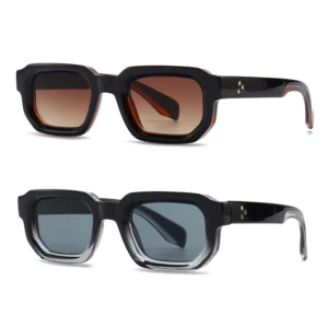 Trendy Sunglasses Women Driving Sun Protection Shades Retro Rivet Small Squares TR90 Frames Designer Sunglasses Men